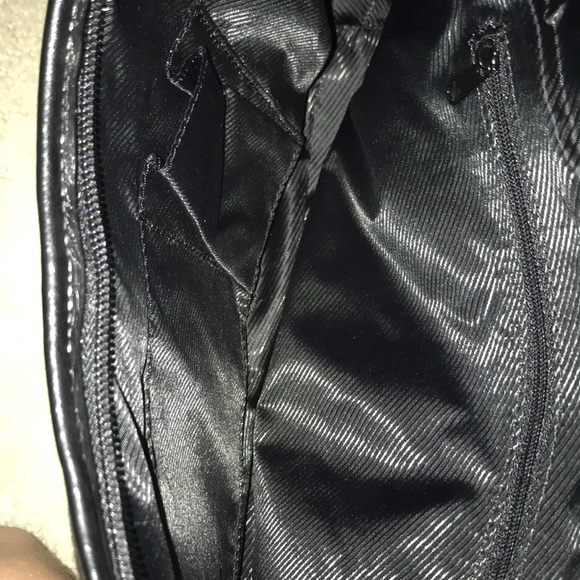 Black Suede Shoulder Purse - Picture 3 of 6